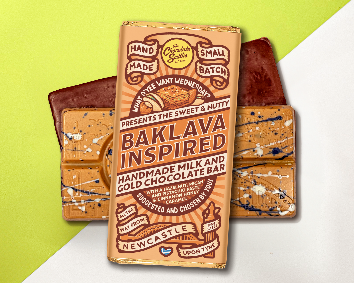 Baklava Inspired What D' Yee Want Wednesday Chocolate Bar 145g