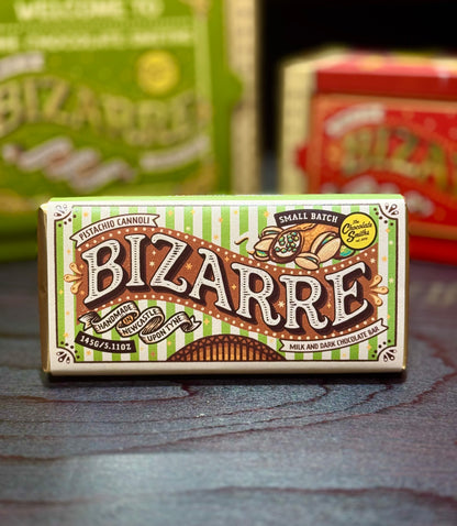 Pistachio Cannoli Inspired Bizarre chocolate bar 145g
